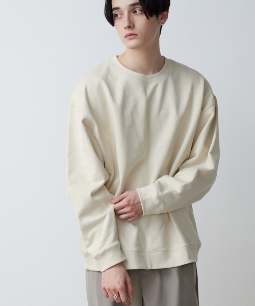 CLEL(クレイル)の「【CLEL】Heavy Weight Loose Sweat / ヘビーウェイト ルーズスウェット(スウェット・メンズ・チャコールグレー/オフホワイト/グレイッシュベージュ・S/M/L)」の10枚目の写真