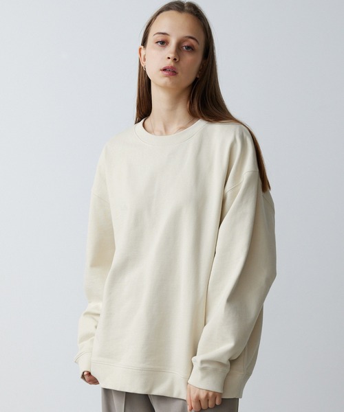 CLEL(クレイル)の「【CLEL】Heavy Weight Loose Sweat / ヘビーウェイト ルーズスウェット(スウェット・メンズ・チャコールグレー/オフホワイト/グレイッシュベージュ・S/M/L)」の15枚目の写真