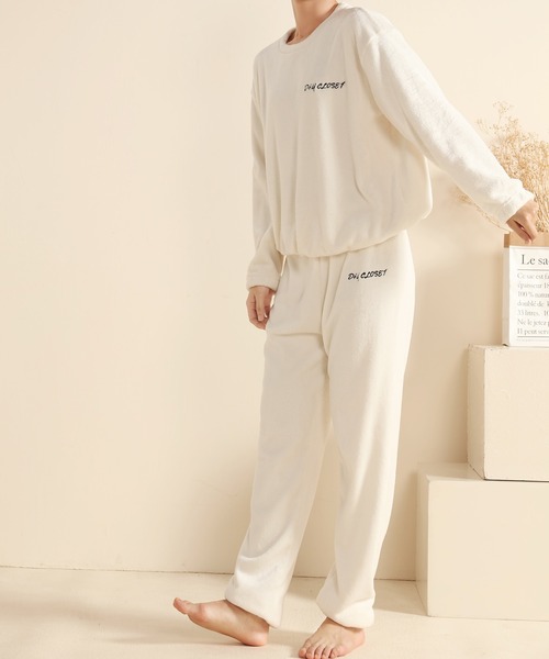 セール】レディース 長袖もこもこボアルームウェア プルオーバー