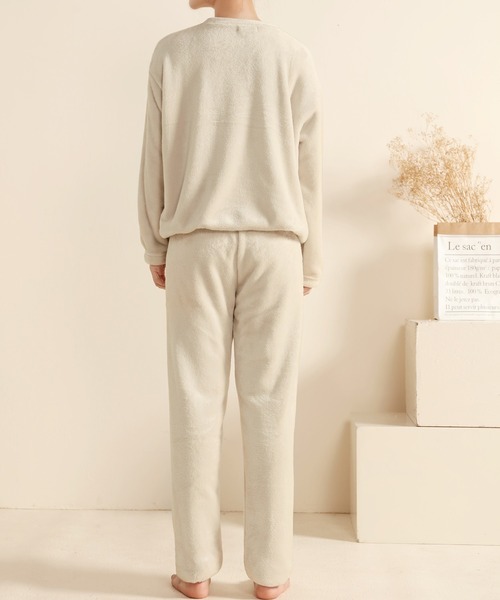 セール】レディース 長袖もこもこボアルームウェア プルオーバー