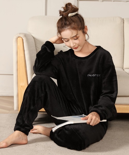 セール】レディース 長袖もこもこボアルームウェア プルオーバー