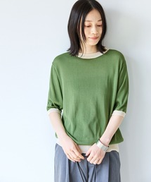 Chaco closet | 配色リンガー半袖ニットプルオーバー(ニット/セーター)