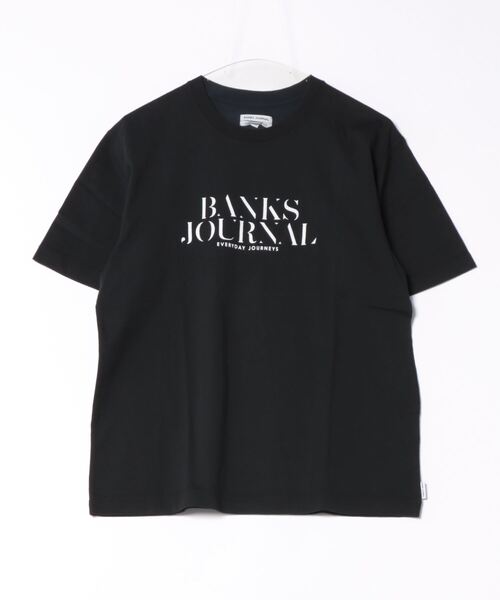 BANKS（バンクス）の「DESIGN TEE/BANKS(バンクス)ブランドロゴプリントリラックスフィット半袖Tシャツ（Tシャツ/カットソー・メンズ・ブルー/オフホワイト/ダークブラック・MEDIUM/X-LARGE/SMALL/LARGE）」の3枚目の写真