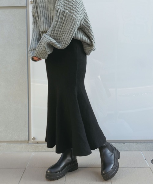 CORNERS（コーナーズ）の「ニットマーメイドスカート（スカート・レディース・ブラック/ベージュ/ブラウン/グレー/ライトグリーン/アイボリー/グリーン/オレンジ・M/L）」の20枚目の写真