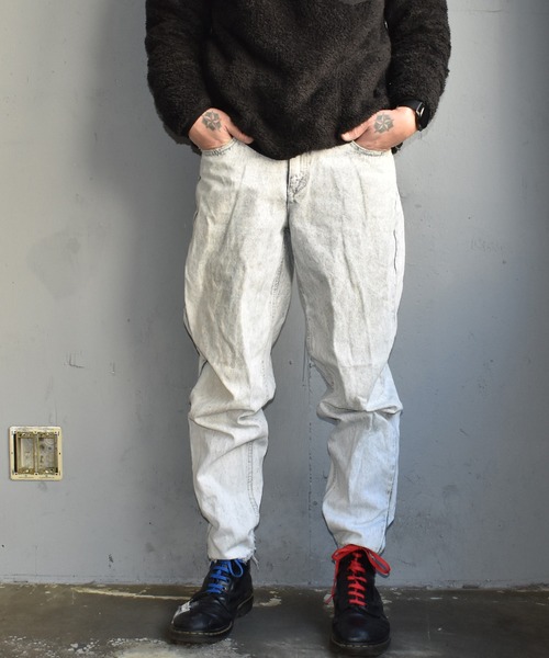 VINTAGE(ヴィンテージ)の「【ヴィンテージ古着】80's UNION BAY アイスウォッシュ テーパード デニムパンツ(デニムパンツ・メンズ・ホワイト・MEDIUM)」の2枚目の写真