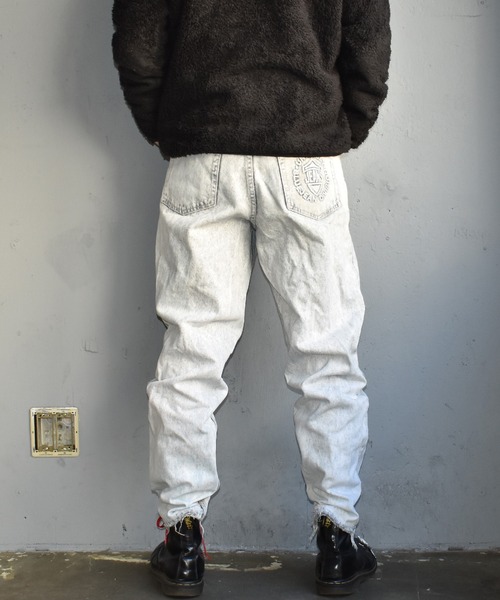 VINTAGE(ヴィンテージ)の「【ヴィンテージ古着】80's UNION BAY アイスウォッシュ テーパード デニムパンツ(デニムパンツ・メンズ・ホワイト・MEDIUM)」の5枚目の写真