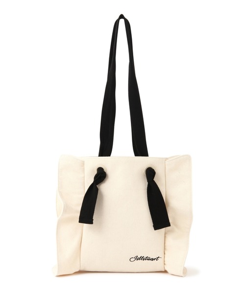 JILL STUART（ジルスチュアート）の「◆ラッフルバッグ（トートバッグ・レディース・ホワイト/ピンク・ﾌﾘ-）」の2枚目の写真