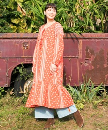 チャイハネ | 【チャイハネ】バンダナ柄ティアードワンピース(ワンピース)