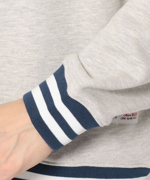 AVIREX(アヴィレックス)の「【直営店限定】ベースボール リブライン クルーネック スウェット / BASEBALL RIB LINE CREW NECK SWEAT / アヴィレックス / AVIREX(スウェット・メンズ・ブラック/ライトグレー・MEDIUM/LARGE/X-LARGE/XX-LARGE)」の19枚目の写真