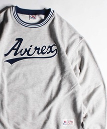 AVIREX | 【直営店限定】ベースボール リブライン クルーネック スウェット /  BASEBALL RIB LINE CREW NECK SWEAT / アヴィレックス / AVIREX(スウェット)