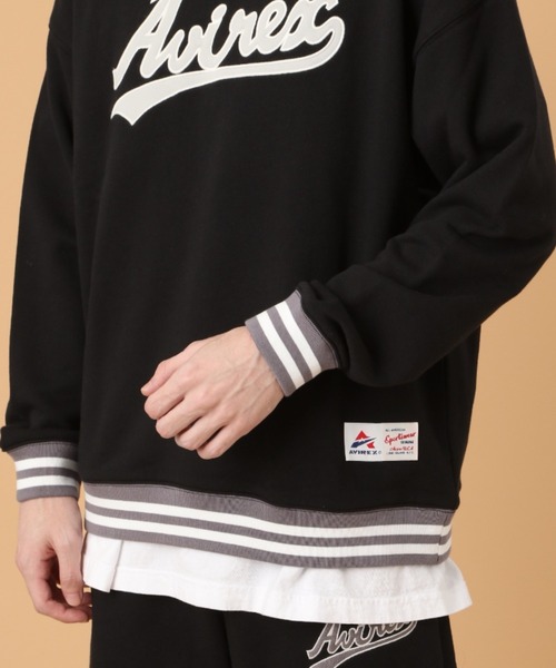 AVIREX(アヴィレックス)の「【直営店限定】ベースボール リブライン クルーネック スウェット / BASEBALL RIB LINE CREW NECK SWEAT / アヴィレックス / AVIREX(スウェット・メンズ・ブラック/ライトグレー・MEDIUM/LARGE/X-LARGE/XX-LARGE)」の6枚目の写真