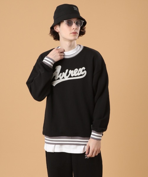 AVIREX(アヴィレックス)の「【直営店限定】ベースボール リブライン クルーネック スウェット / BASEBALL RIB LINE CREW NECK SWEAT / アヴィレックス / AVIREX(スウェット・メンズ・ブラック/ライトグレー・MEDIUM/LARGE/X-LARGE/XX-LARGE)」の7枚目の写真