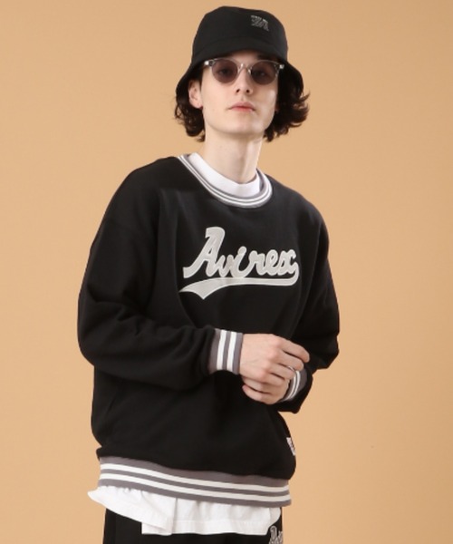 AVIREX(アヴィレックス)の「【直営店限定】ベースボール リブライン クルーネック スウェット / BASEBALL RIB LINE CREW NECK SWEAT / アヴィレックス / AVIREX(スウェット・メンズ・ブラック/ライトグレー・MEDIUM/LARGE/X-LARGE/XX-LARGE)」の10枚目の写真