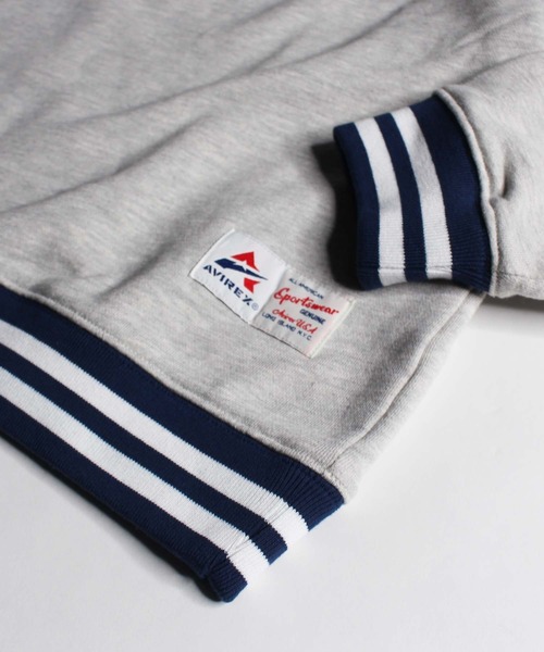AVIREX(アヴィレックス)の「【直営店限定】ベースボール リブライン クルーネック スウェット / BASEBALL RIB LINE CREW NECK SWEAT / アヴィレックス / AVIREX(スウェット・メンズ・ブラック/ライトグレー・MEDIUM/LARGE/X-LARGE/XX-LARGE)」の13枚目の写真