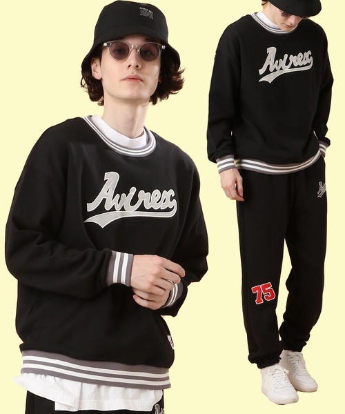AVIREX(アヴィレックス)の「【直営店限定】ベースボール リブライン クルーネック スウェット / BASEBALL RIB LINE CREW NECK SWEAT / アヴィレックス / AVIREX(スウェット・メンズ・ブラック/ライトグレー・MEDIUM/LARGE/X-LARGE/XX-LARGE)」の9枚目の写真