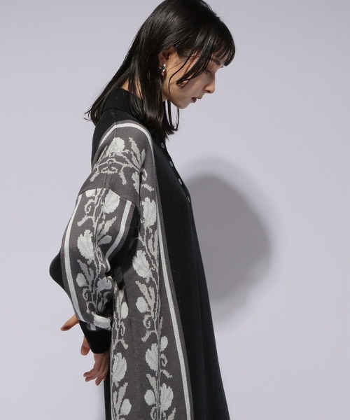 HARE(ハレ)の「サイドガラニットワンピース(HARE)(ワンピース HARE(ハレ)の「サイドガラニットワンピース(HARE)(ワンピース