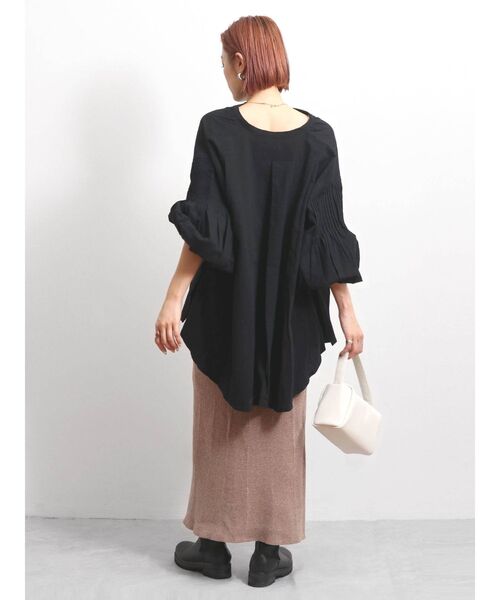 Ungrid（アングリッド）の「スリーブタックボリュームブラウス（シャツ/ブラウス・レディース・ブラック/オフホワイト/イエロー・FREE）」の12枚目の写真