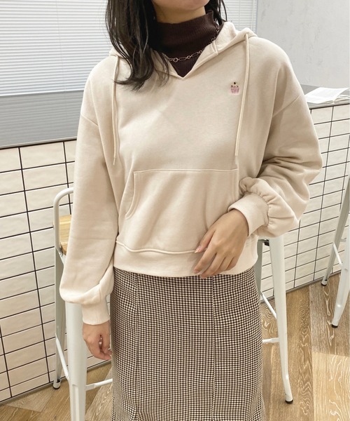 apres jour（アプレジュール）の「スリットネックパーカー【ZOZOTOWN限定アイテム】（パーカー・レディース・ピンク/アイボリー/ナチュラル・X-LARGE/フリー）」の18枚目の写真