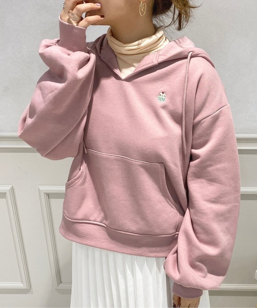 apres jour（アプレジュール）の「スリットネックパーカー【ZOZOTOWN限定アイテム】（パーカー・レディース・ピンク/アイボリー/ナチュラル・X-LARGE/フリー）」の5枚目の写真