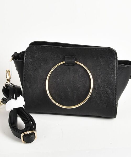 Sac sens（サックセンス）の「リング付ショルダー（ショルダーバッグ・レディース・ブラック・ﾌﾘ-）」の2枚目の写真