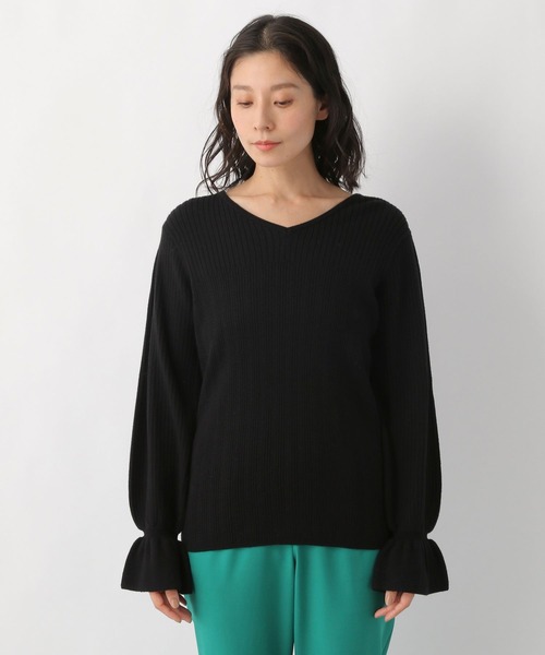 LEPSIM（レプシィム）の「12ゲージキリカエリブニット　259281（ニット/セーター・レディース・ブラック/グレイッシュベージュ/ライトブルー・LARGE/MEDIUM）」の16枚目の写真