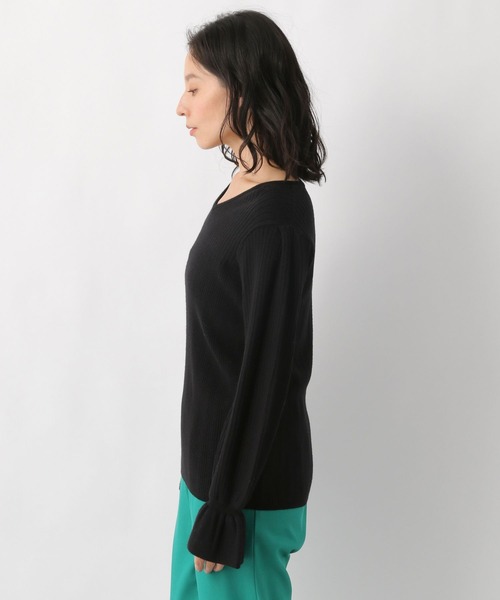 LEPSIM（レプシィム）の「12ゲージキリカエリブニット　259281（ニット/セーター・レディース・ブラック/グレイッシュベージュ/ライトブルー・LARGE/MEDIUM）」の17枚目の写真