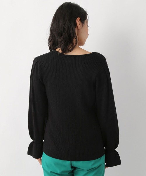 LEPSIM（レプシィム）の「12ゲージキリカエリブニット　259281（ニット/セーター・レディース・ブラック/グレイッシュベージュ/ライトブルー・LARGE/MEDIUM）」の18枚目の写真