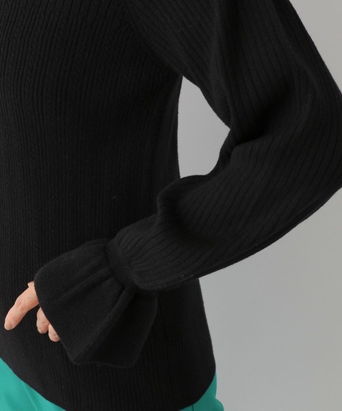 LEPSIM（レプシィム）の「12ゲージキリカエリブニット　259281（ニット/セーター・レディース・ブラック/グレイッシュベージュ/ライトブルー・LARGE/MEDIUM）」の5枚目の写真