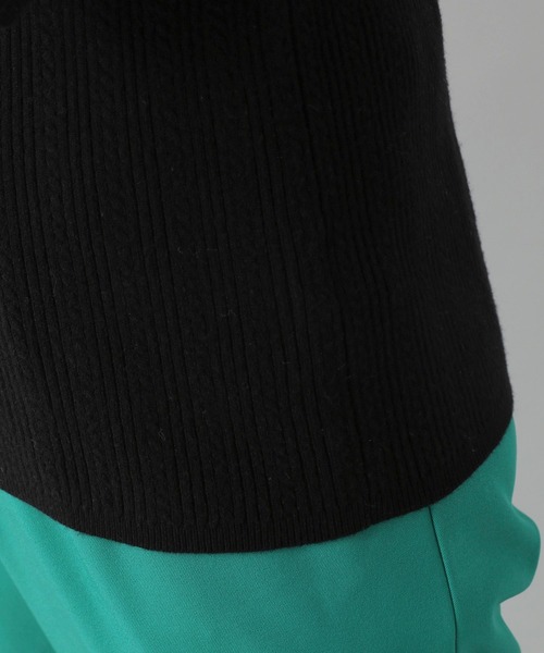 LEPSIM（レプシィム）の「12ゲージキリカエリブニット　259281（ニット/セーター・レディース・ブラック/グレイッシュベージュ/ライトブルー・LARGE/MEDIUM）」の6枚目の写真