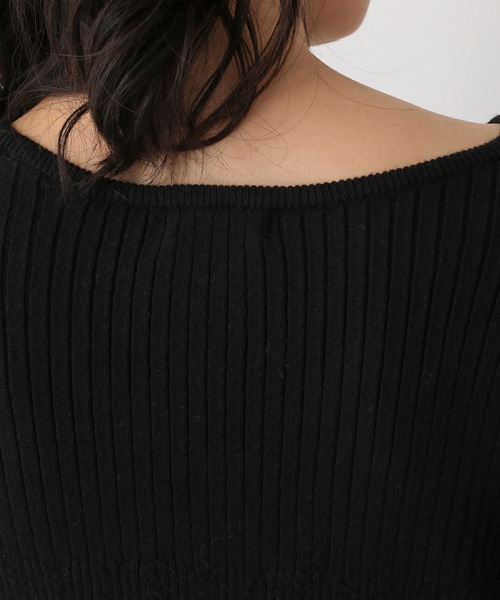 LEPSIM（レプシィム）の「12ゲージキリカエリブニット　259281（ニット/セーター・レディース・ブラック/グレイッシュベージュ/ライトブルー・LARGE/MEDIUM）」の7枚目の写真