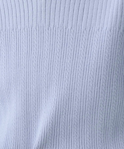 LEPSIM（レプシィム）の「12ゲージキリカエリブニット　259281（ニット/セーター・レディース・ブラック/グレイッシュベージュ/ライトブルー・LARGE/MEDIUM）」の10枚目の写真