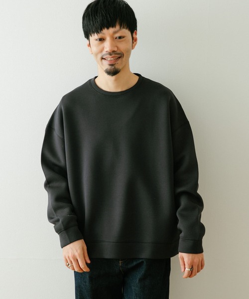 ITEMS URBANRESEARCH(アイテムズ アーバンリサーチ)の「カノコダンボール クルーネックプルオーバー(スウェット・メンズ・ダークグレー/グレー系その他/ブラック・MEDIUM/LARGE)」の11枚目の写真