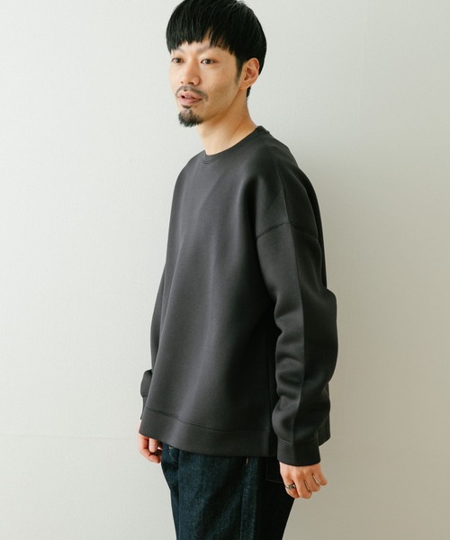ITEMS URBANRESEARCH(アイテムズ アーバンリサーチ)の「カノコダンボール クルーネックプルオーバー(スウェット・メンズ・ダークグレー/グレー系その他/ブラック・MEDIUM/LARGE)」の10枚目の写真