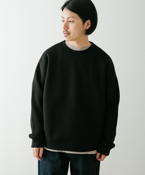 ITEMS URBANRESEARCH(アイテムズ アーバンリサーチ)の「カノコダンボール クルーネックプルオーバー(スウェット・メンズ・ダークグレー/グレー系その他/ブラック・MEDIUM/LARGE)」の12枚目の写真
