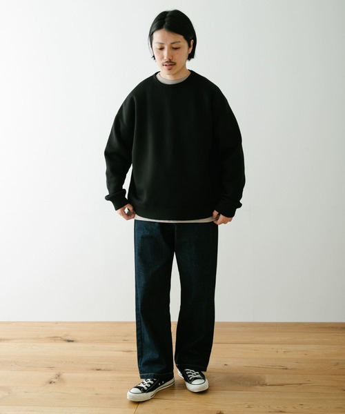 ITEMS URBANRESEARCH(アイテムズ アーバンリサーチ)の「カノコダンボール クルーネックプルオーバー(スウェット・メンズ・ダークグレー/グレー系その他/ブラック・MEDIUM/LARGE)」の15枚目の写真