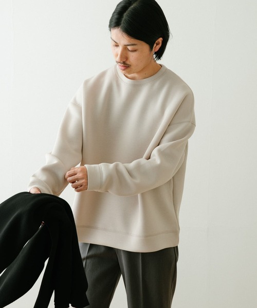 ITEMS URBANRESEARCH(アイテムズ アーバンリサーチ)の「カノコダンボール クルーネックプルオーバー(スウェット・メンズ・ダークグレー/グレー系その他/ブラック・MEDIUM/LARGE)」の16枚目の写真