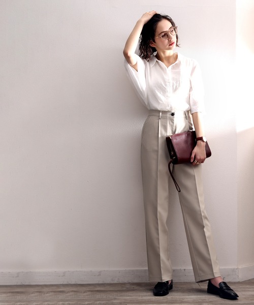 classicalelf(クラシカルエルフ)の「シアーに揺れる。大人のゆったりシアー素材ブラウス(シャツ/ブラウス・レディース・ホワイト/ライトグレー/ブラック/グレイッシュベージュ・MEDIUM/X-LARGE)」の17枚目の写真