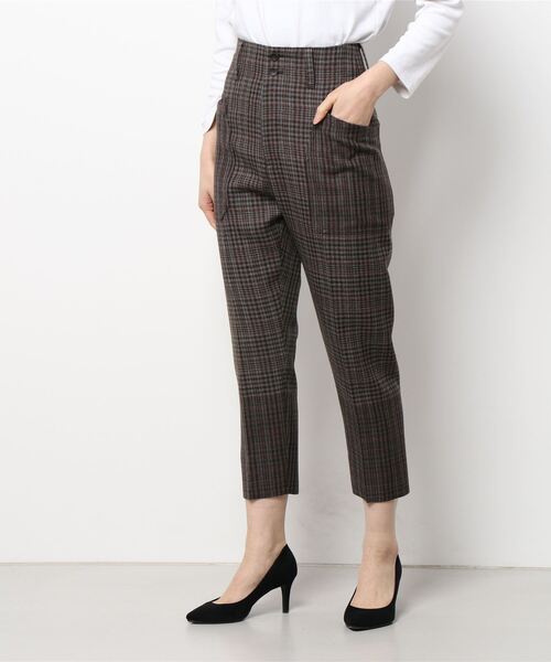 beautiful people / gradation blockcheck stick/ボトム/38/ウール/BRW/チェック/1135105003 beautiful people（ビューティフルピープル）の「beautiful people