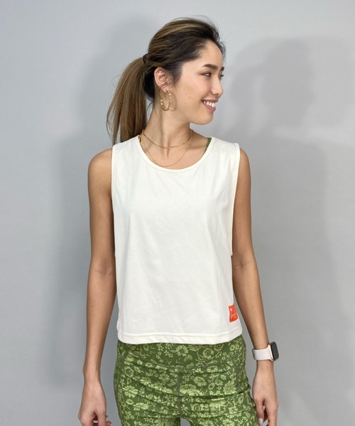Hurley (ハーレー)の「Hurley/ハーレー 水陸両用ワンポイントロゴショート丈タンクトップ/ラッシュガードタンクトップ WSL2200002(タンクトップ・レディース・ホワイト/ブラック/カーキ・S/M)」の7枚目の写真