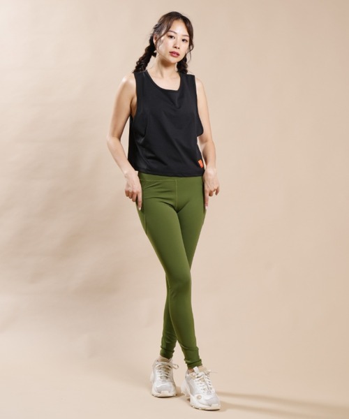 Hurley (ハーレー)の「Hurley/ハーレー 水陸両用ワンポイントロゴショート丈タンクトップ/ラッシュガードタンクトップ WSL2200002(タンクトップ・レディース・ホワイト/ブラック/カーキ・S/M)」の10枚目の写真