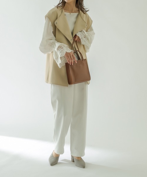 ROROL(ロロル)の「ROROL スクエアミニショルダー(ショルダーバッグ・レディース・ブラック/オフホワイト/キャメル・ONE SIZE)」の8枚目の写真