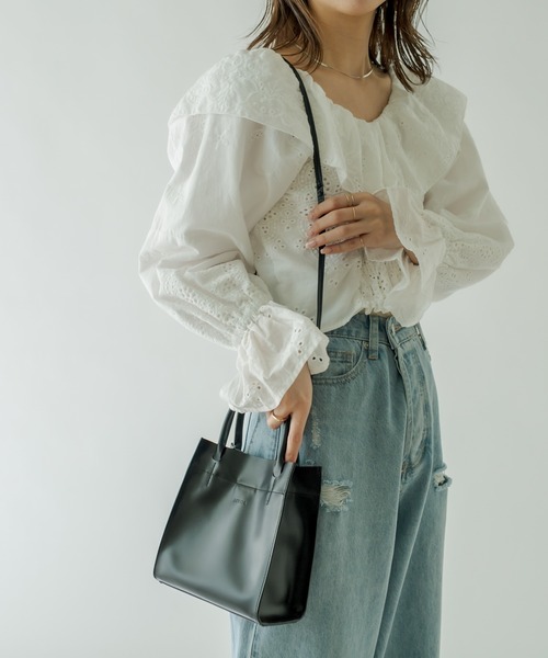 ROROL(ロロル)の「ROROL スクエアミニショルダー(ショルダーバッグ・レディース・ブラック/オフホワイト/キャメル・ONE SIZE)」の12枚目の写真