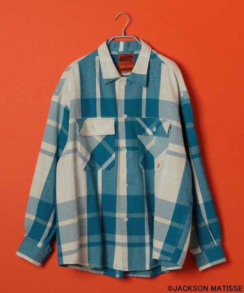 JACKSON MATISSE(ジャクソンマティス)の「【JACKSON MATISSE(ジャクソンマティス)×BAYFLOW】CPOチェックシャツ(シャツ/ブラウス・メンズ・ブルー/ピンク/パープル・MEDIUM/LARGE)」の2枚目の写真