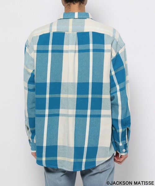 JACKSON MATISSE(ジャクソンマティス)の「【JACKSON MATISSE(ジャクソンマティス)×BAYFLOW】CPOチェックシャツ(シャツ/ブラウス・メンズ・ブルー/ピンク/パープル・MEDIUM/LARGE)」の6枚目の写真