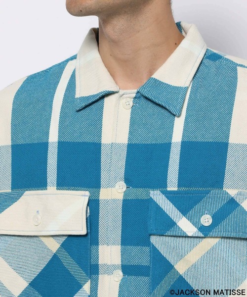 JACKSON MATISSE(ジャクソンマティス)の「【JACKSON MATISSE(ジャクソンマティス)×BAYFLOW】CPOチェックシャツ(シャツ/ブラウス・メンズ・ブルー/ピンク/パープル・MEDIUM/LARGE)」の7枚目の写真