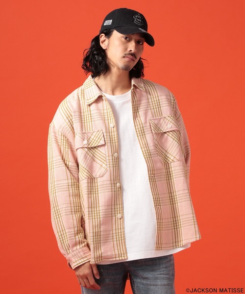 JACKSON MATISSE(ジャクソンマティス)の「【JACKSON MATISSE(ジャクソンマティス)×BAYFLOW】CPOチェックシャツ(シャツ/ブラウス・メンズ・ブルー/ピンク/パープル・MEDIUM/LARGE)」の19枚目の写真