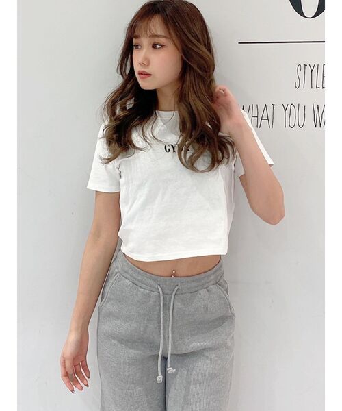 GYDA(ジェイダ)の「TAPE IT GYDA Tシャツ(Tシャツ/カットソー・レディース・チャコールグレー/オフホワイト/ミント・FREE)」の18枚目の写真