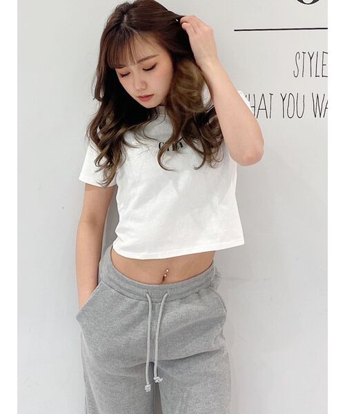 GYDA(ジェイダ)の「TAPE IT GYDA Tシャツ(Tシャツ/カットソー・レディース・チャコールグレー/オフホワイト/ミント・FREE)」の19枚目の写真