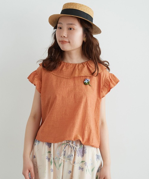 chambre de charme（シャンブルドゥシャーム）の「△cdc スミレの花ブローチ（ブローチ/コサージュ・レディース・パープル・FREE）」の2枚目の写真