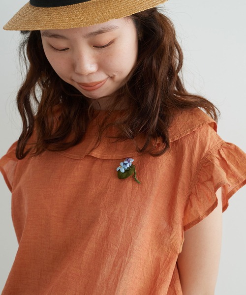 chambre de charme（シャンブルドゥシャーム）の「△cdc スミレの花ブローチ（ブローチ/コサージュ・レディース・パープル・FREE）」の3枚目の写真